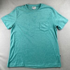 Trunks Surf Swim Co Turquoise Terry Cloth Pocket T Shirt Men's M Beach Casual